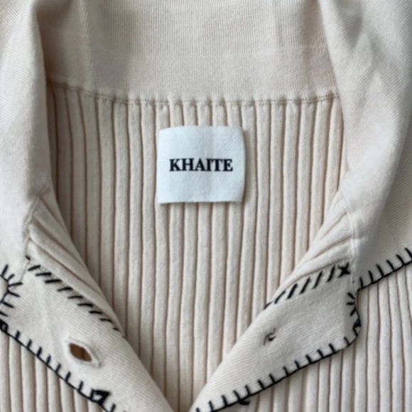 KHAITE $1120 THE TEAGAN RIBBED KNIT CARDIGAN SWEATER M EXCELLENT UNWORN - Picture 9 of 13